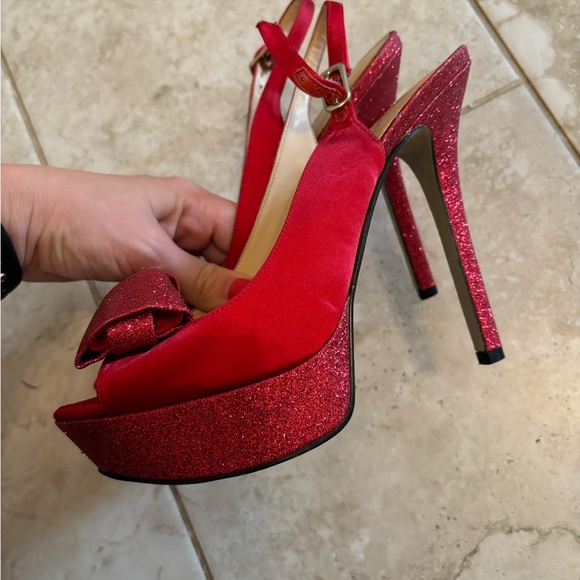 Red Sparkly Heels - Picture 3 of 3